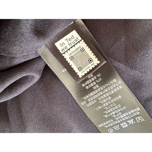 Ted Baker London Atlas Long Sleeve Midi Dress Black Chevron Modest Style size 3 - Picture 15 of 15